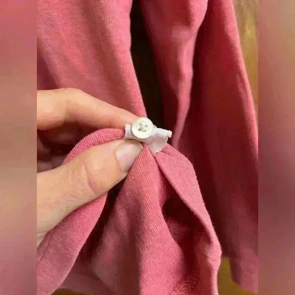 Orvis 100% Cotton Button Detail Pink lightweight sweater M - Picture 3 of 7